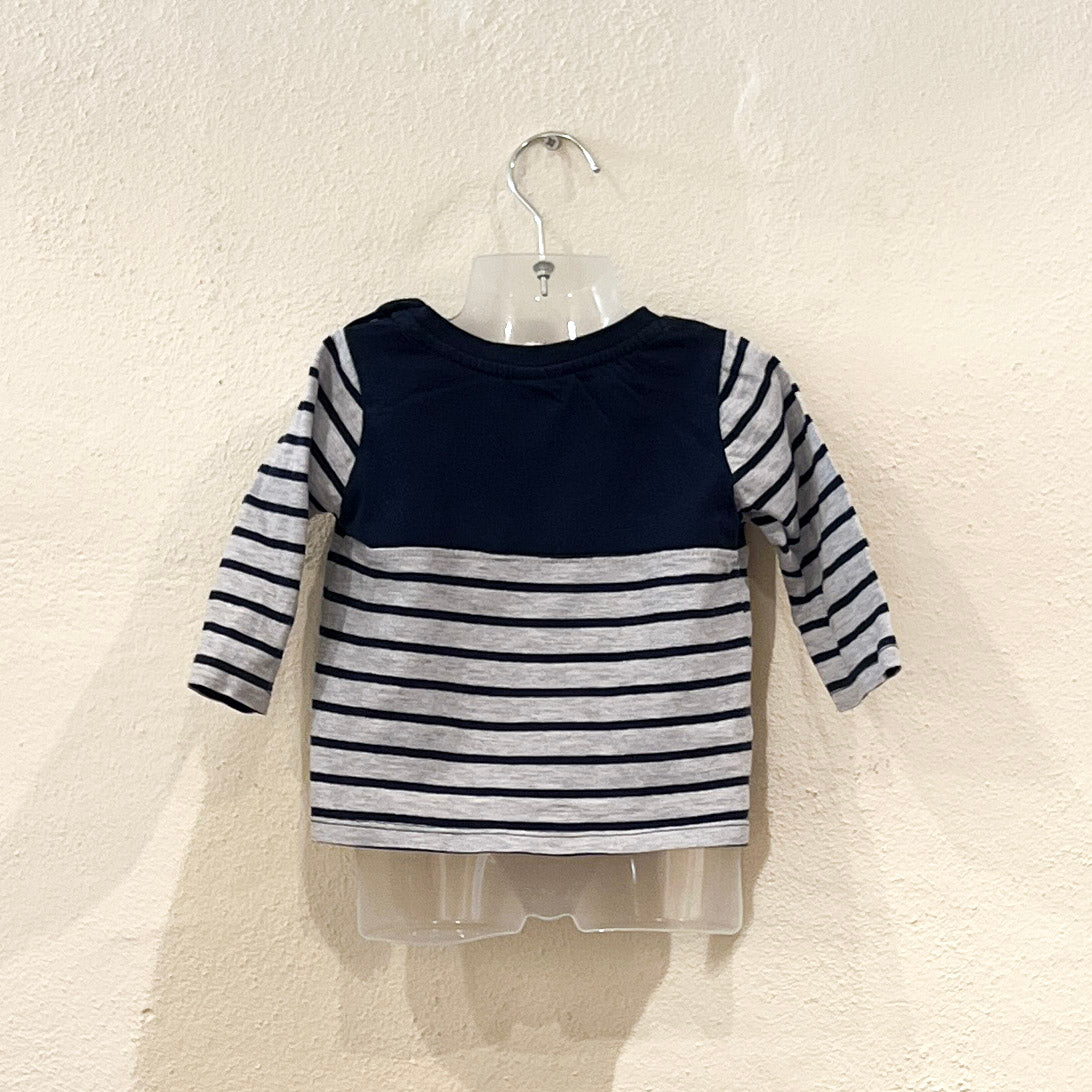 Striped Long Sleeve Top Size 00