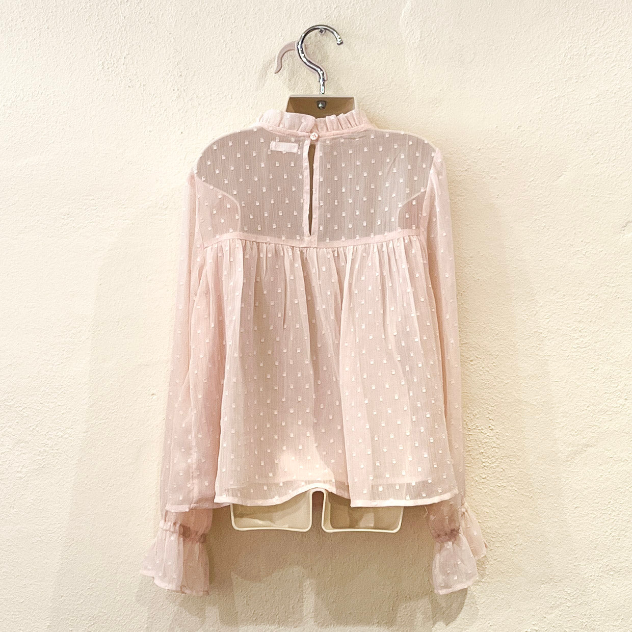 Sheer Long Sleeve Top Size 10