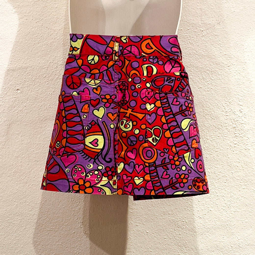 Pyschadelic Vintage Denim Skirt Size 10