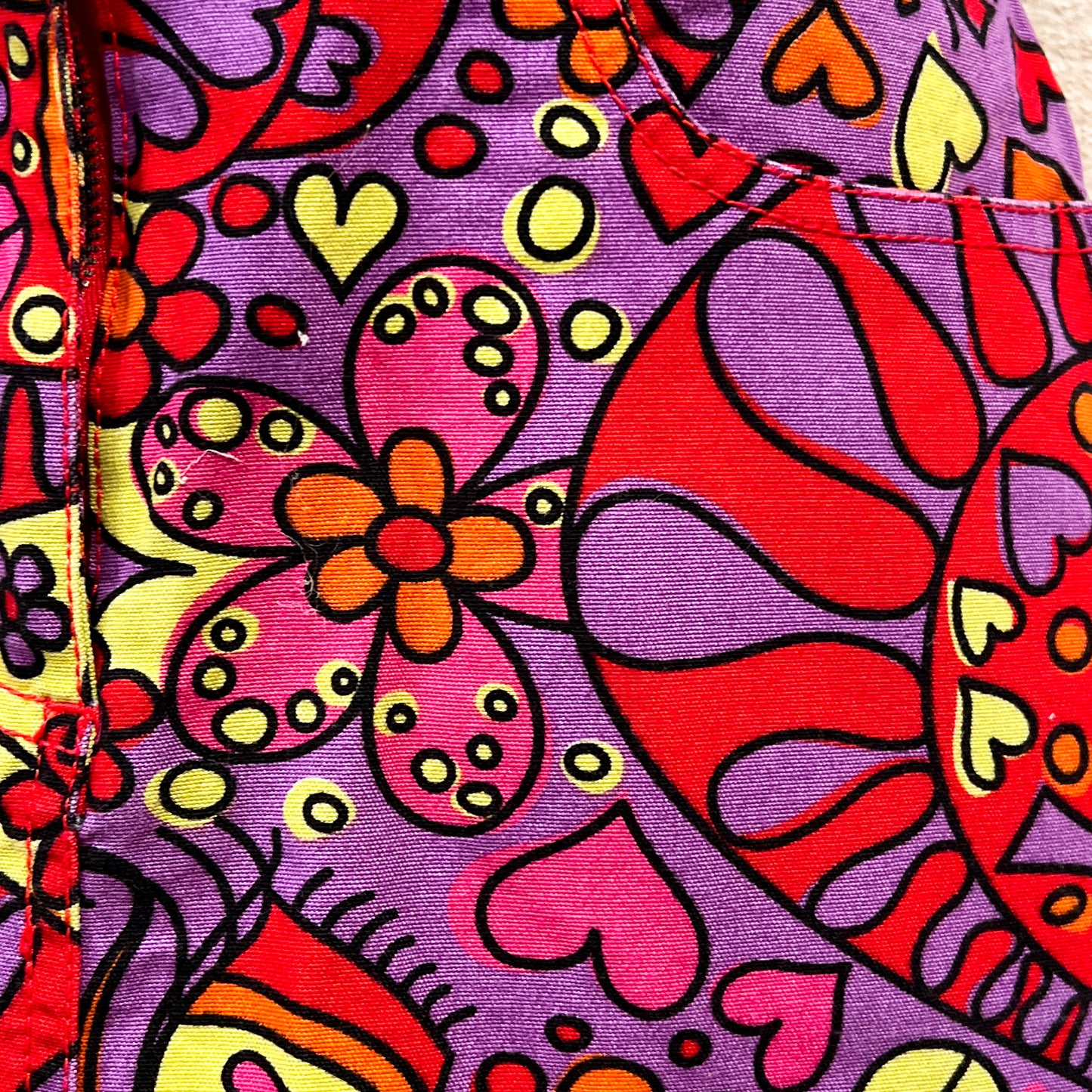 Pyschadelic Vintage Denim Skirt Size 10