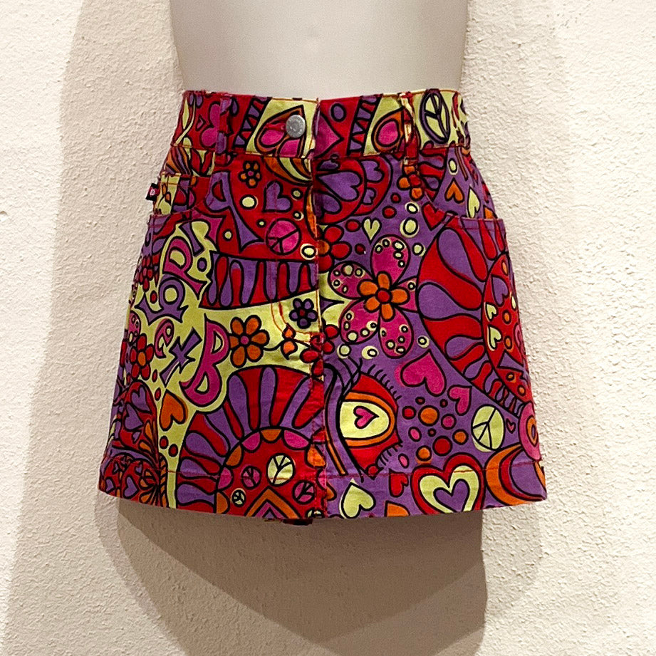 Pyschadelic Vintage Denim Skirt Size 10