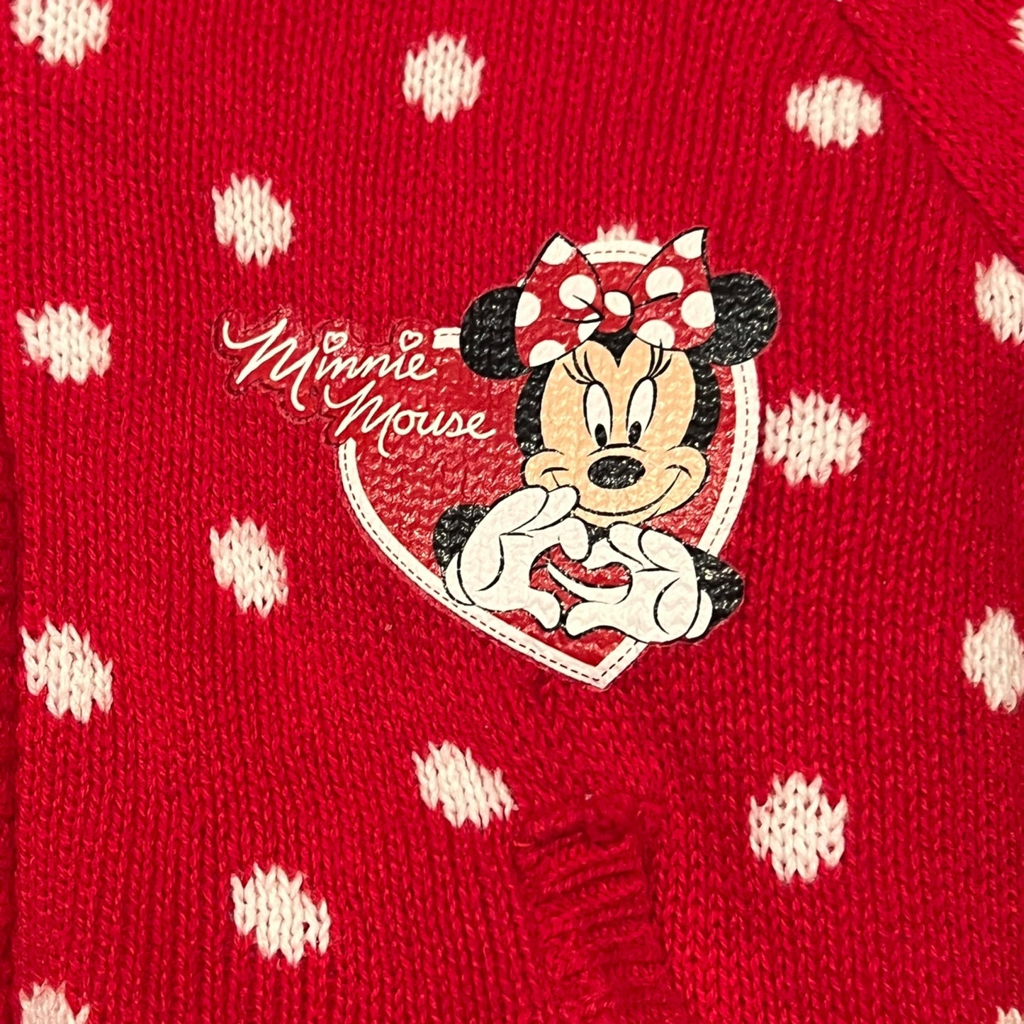 Minnie Mouse Knitted Jacket - Size 6 Months