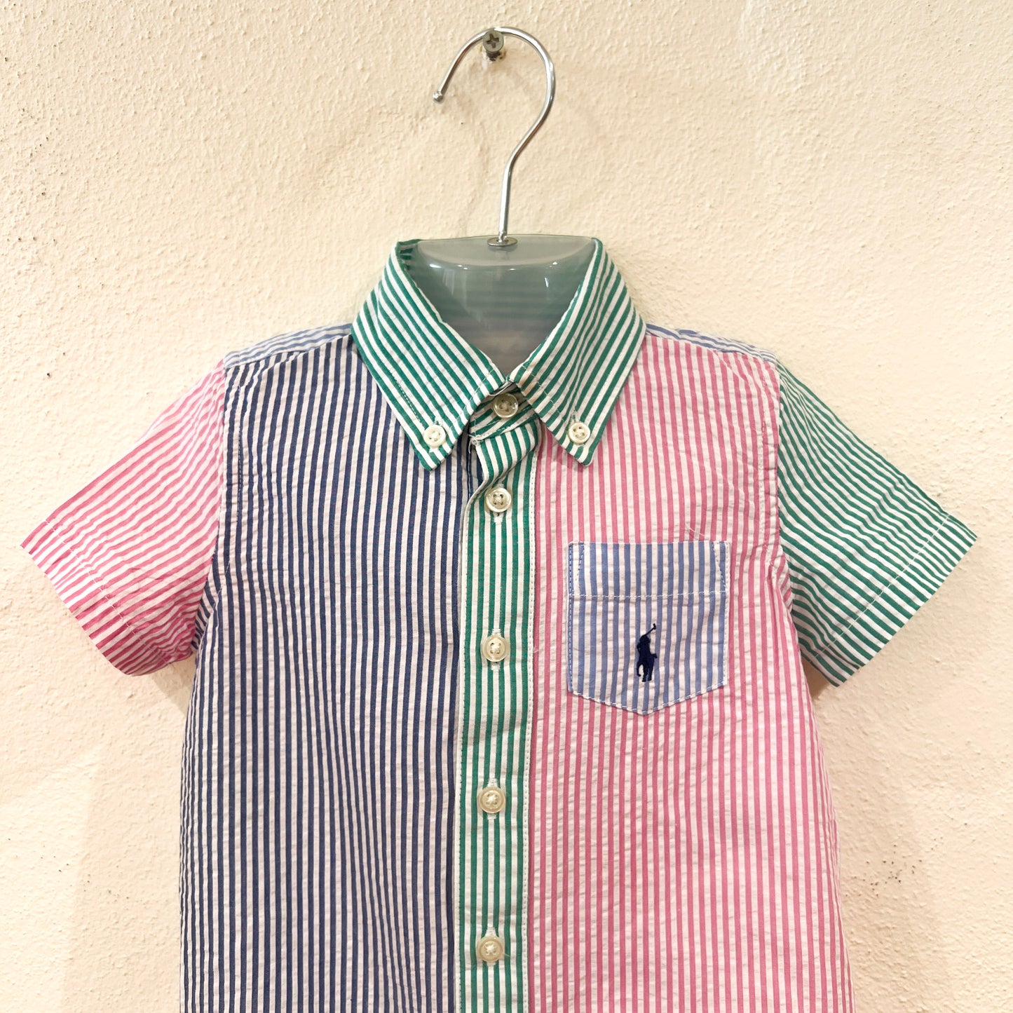 Striped Shirt Romper Size 1