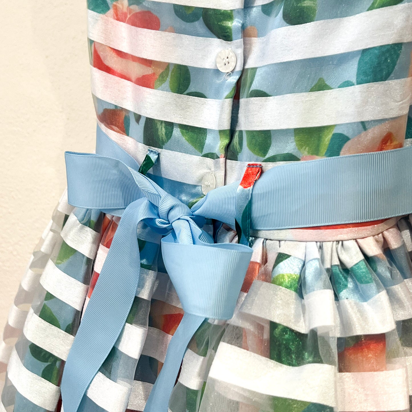 Floral & Stripe Event Dress Size 7