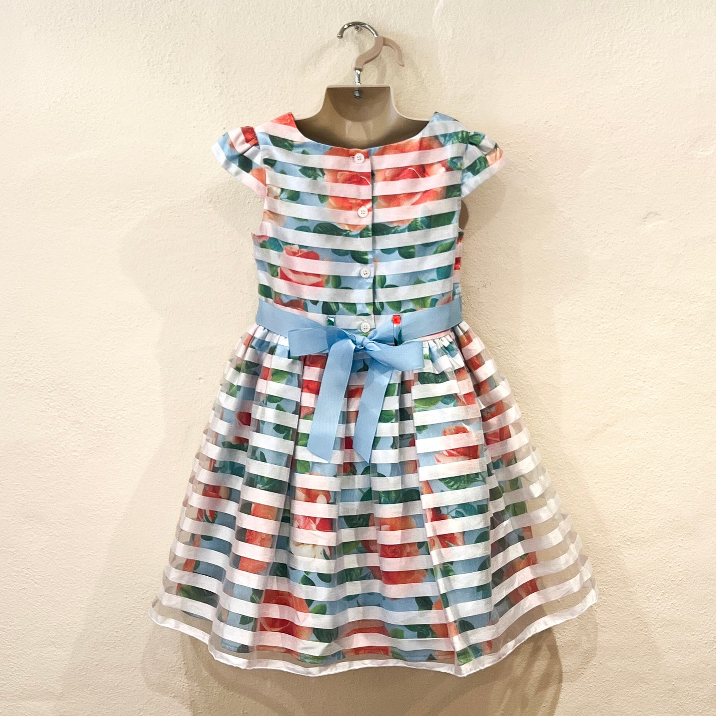 Floral & Stripe Event Dress Size 7