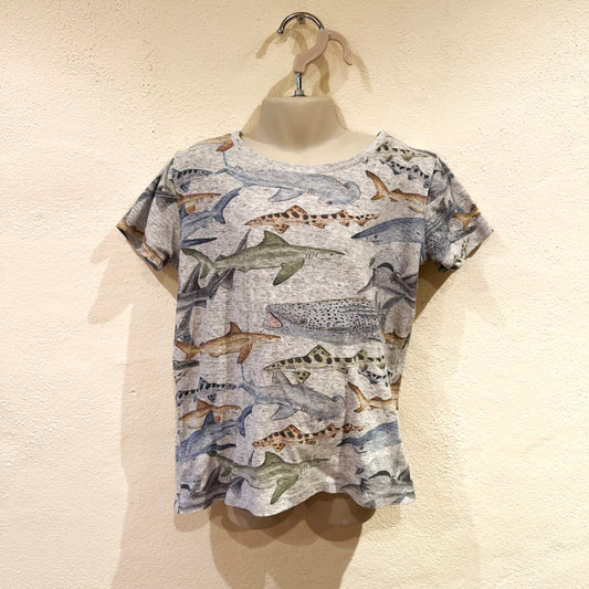 Shark Printed T-Shirt Size 7