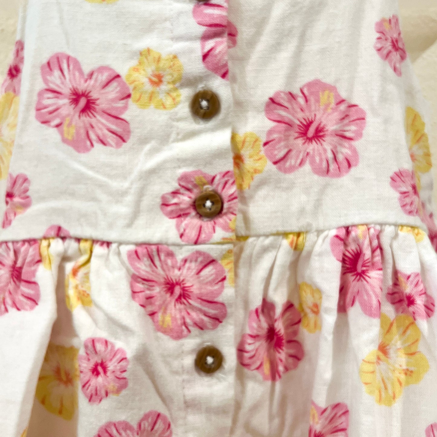 Floral Linen Blend Summer Dress Size 1