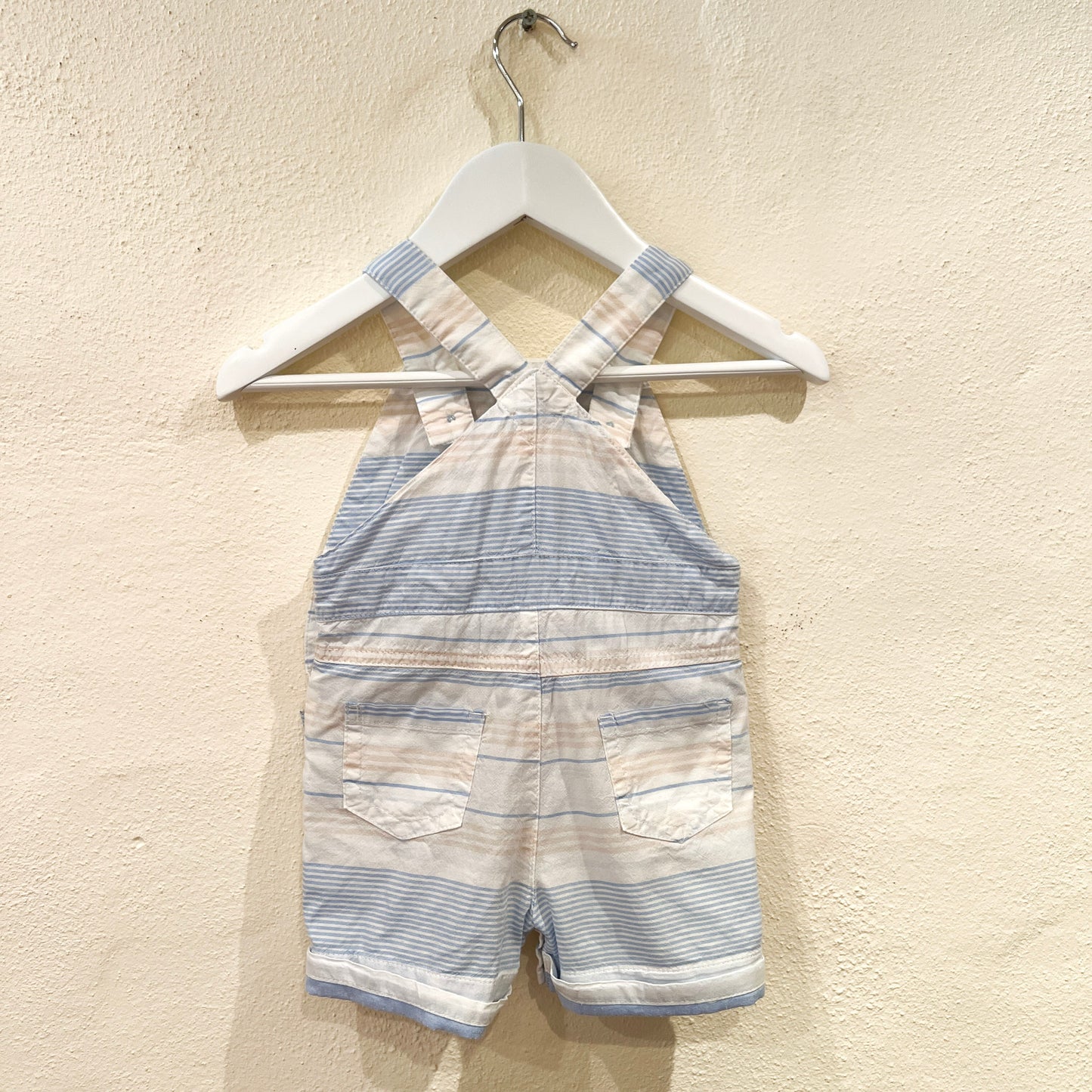 Striped Cotton Short Overalls Size 00