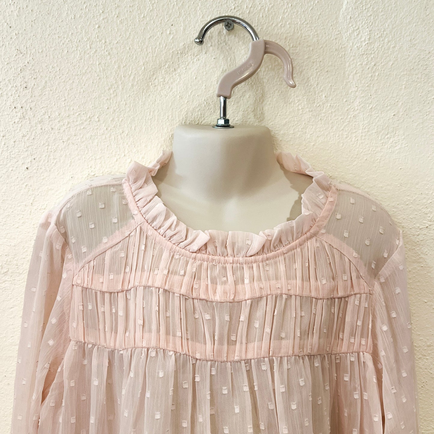 Sheer Long Sleeve Top Size 10