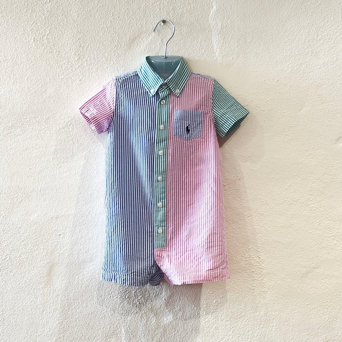 Striped Shirt Romper Size 1