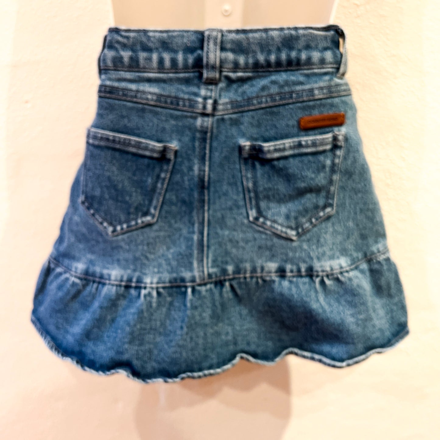 Ruffle Hem Denim Skirt Size 3