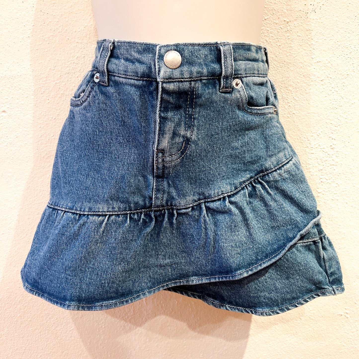 Ruffle Hem Denim Skirt Size 3
