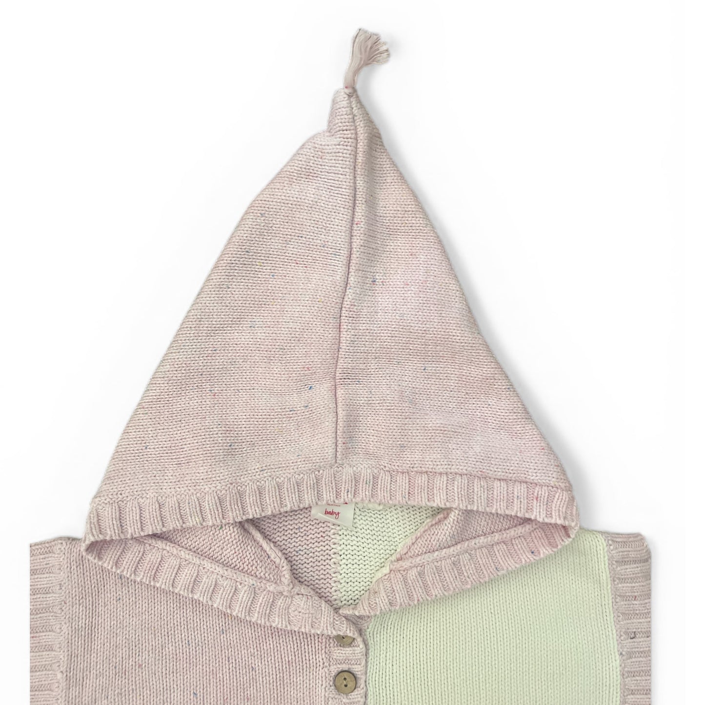 Hooded Knit Poncho Size M/L