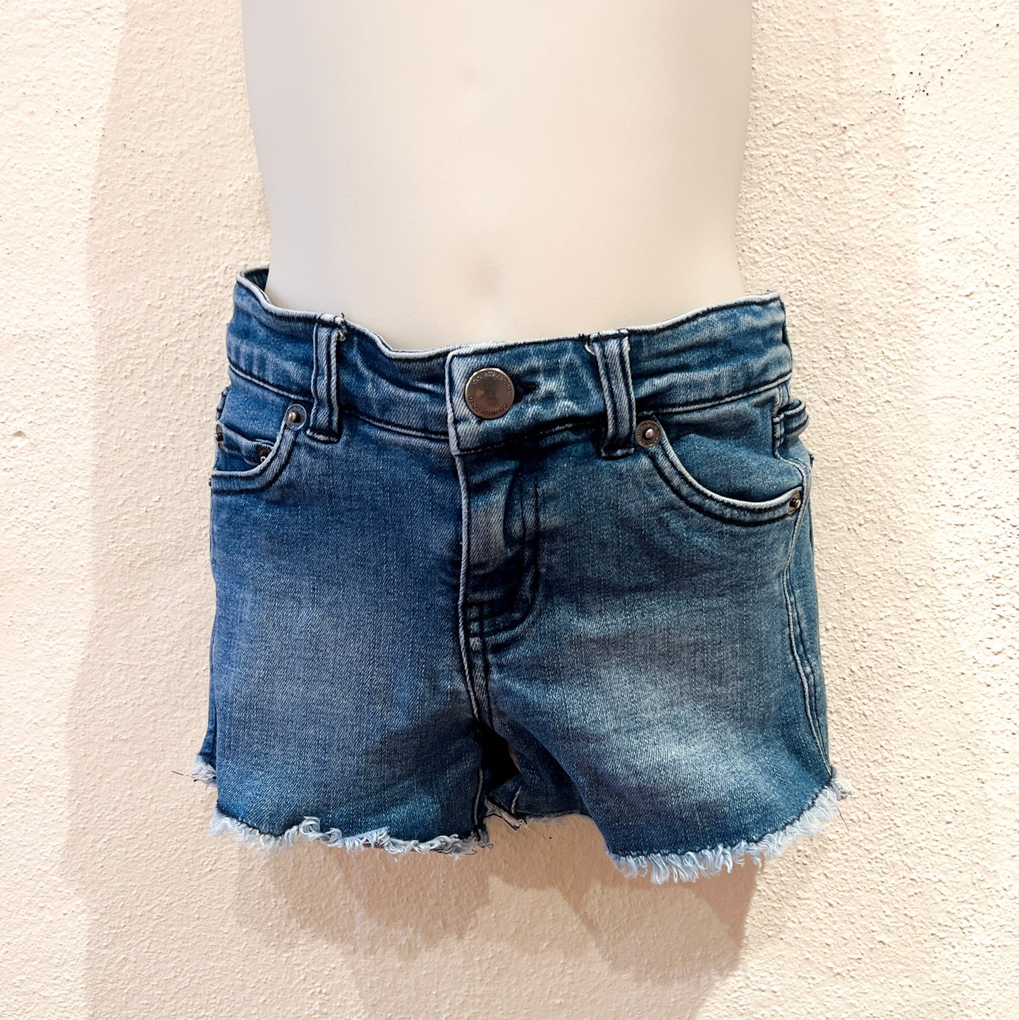Frayed Hem Denim Shorts Size 5