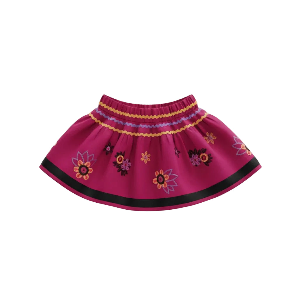 Vintage Embroidered Skirt - Size 00