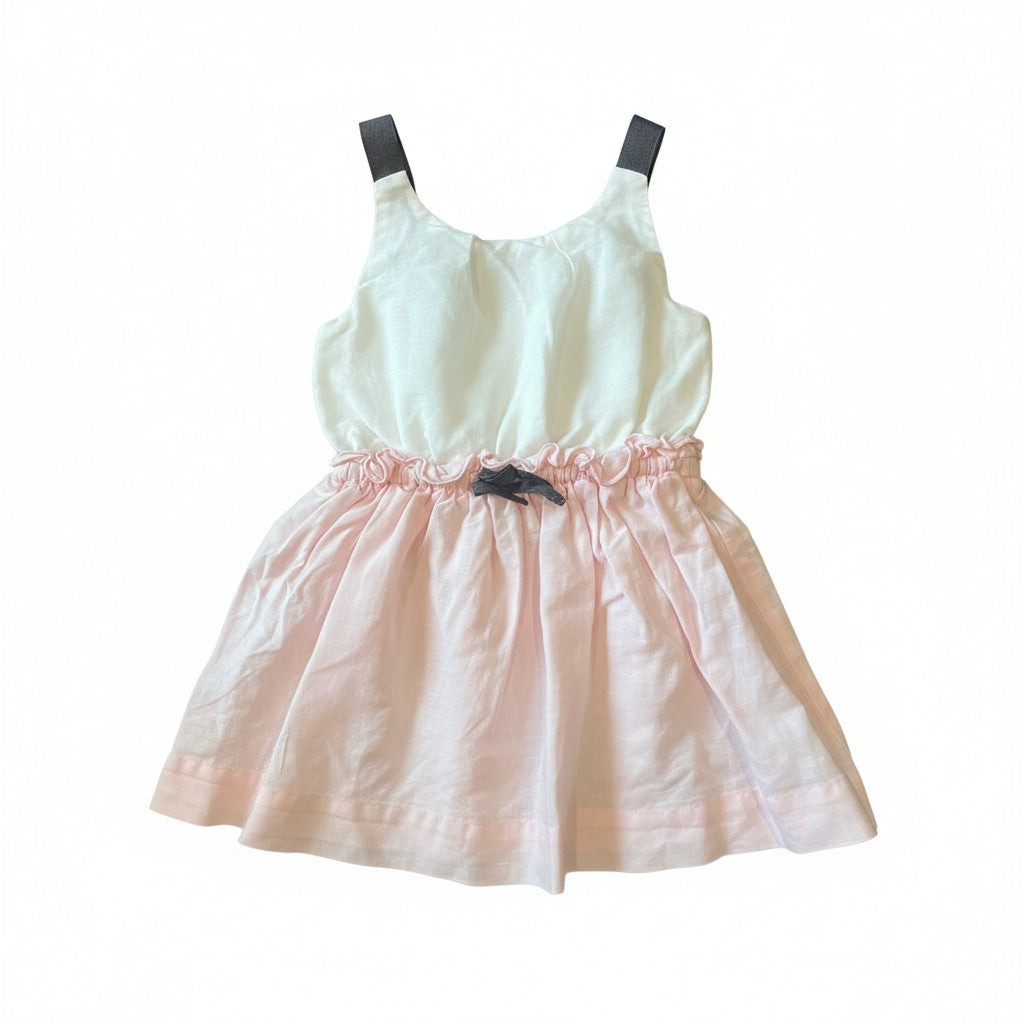 Linen Tie Dress - Size 12-18 Months