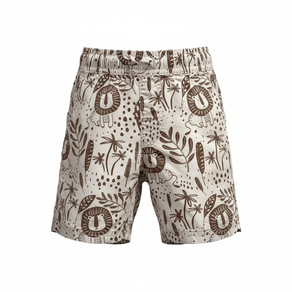 Preloved children’s clothing in Perth – Lion Print Boardshorts from Lottie Loves
