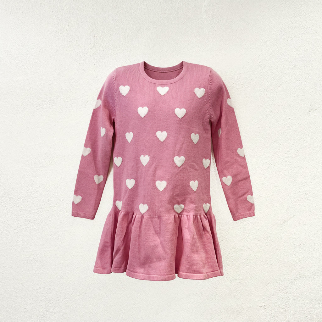 NWT Heart Pattern Knit Dress Size XS