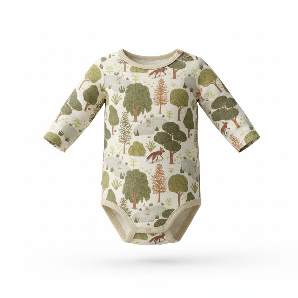 Preloved children’s clothing in Perth – Baby Wilson + Frenchy Little Trees Bodysuit from Lottie Loves
