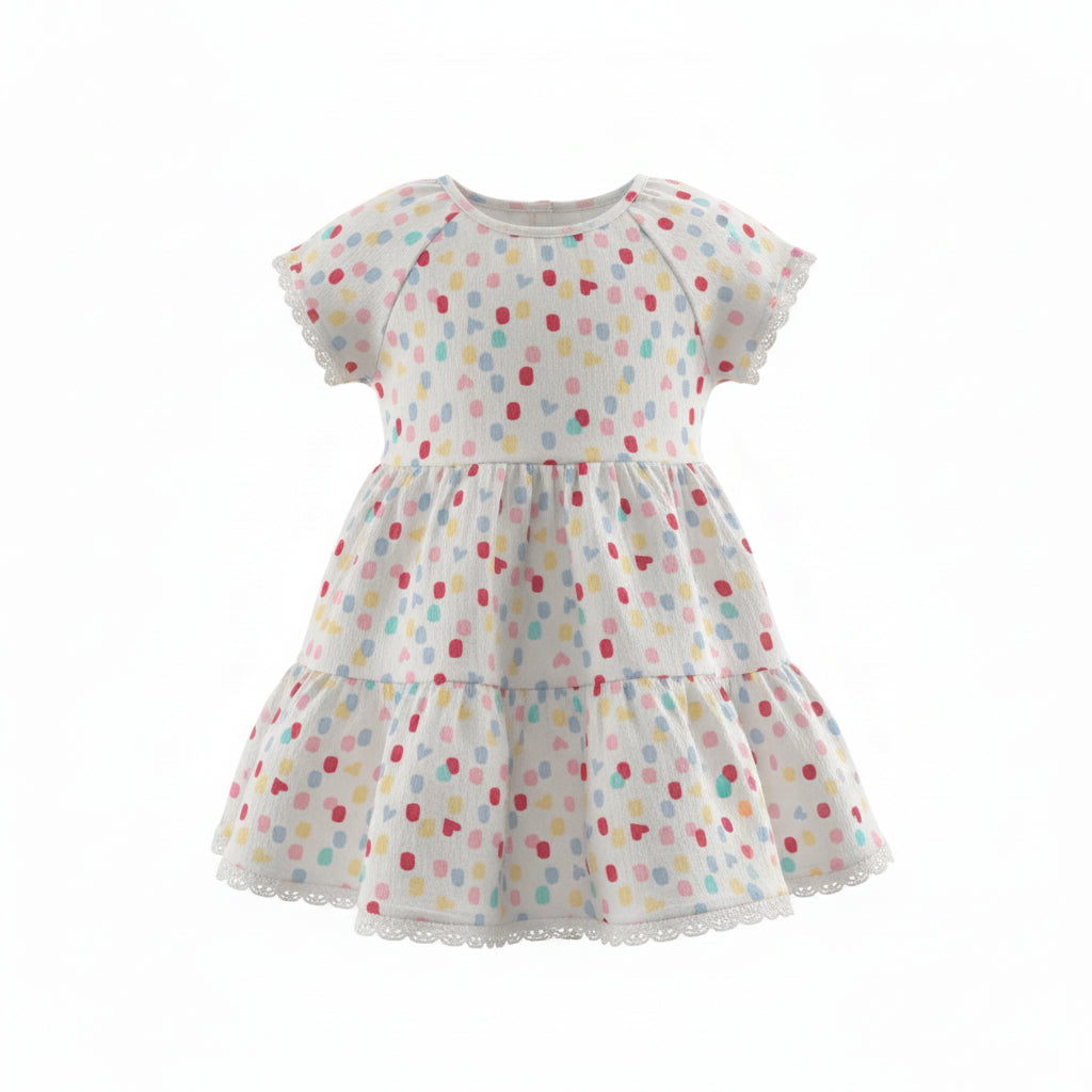 Lace Trim Dress - Size 1