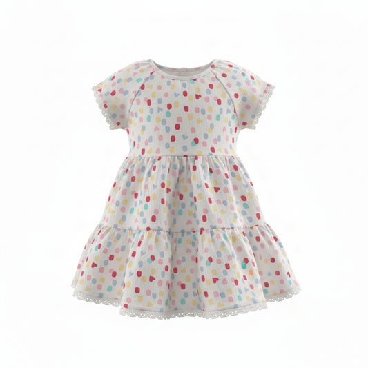 Lace Trim Dress - Size 1