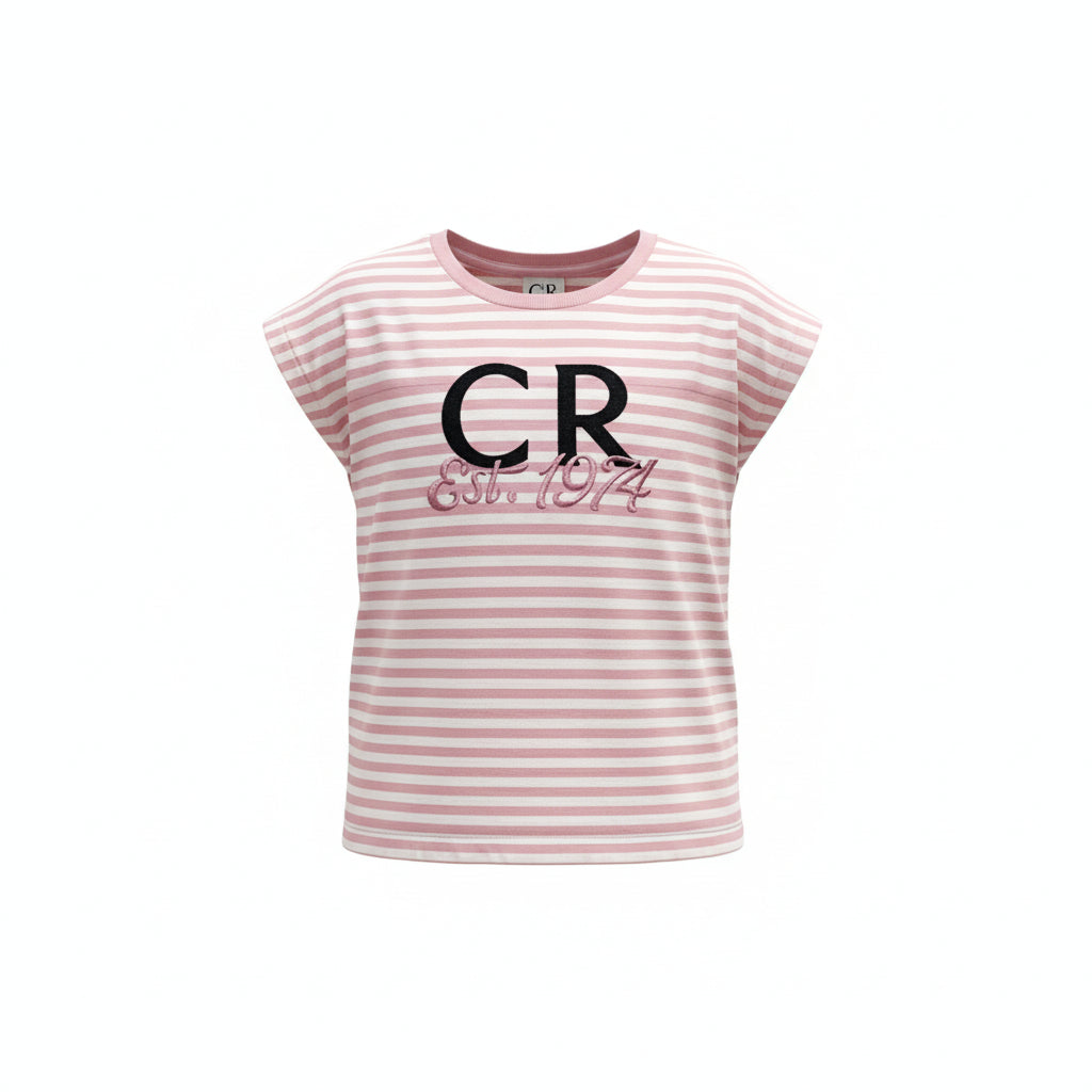 Gots-Certified Organic Embroidered Logo T-Shirt Size 7