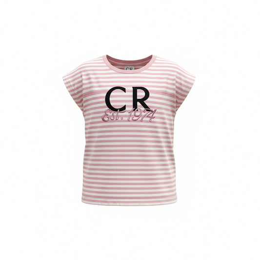 Gots-Certified Organic Embroidered Logo T-Shirt Size 7