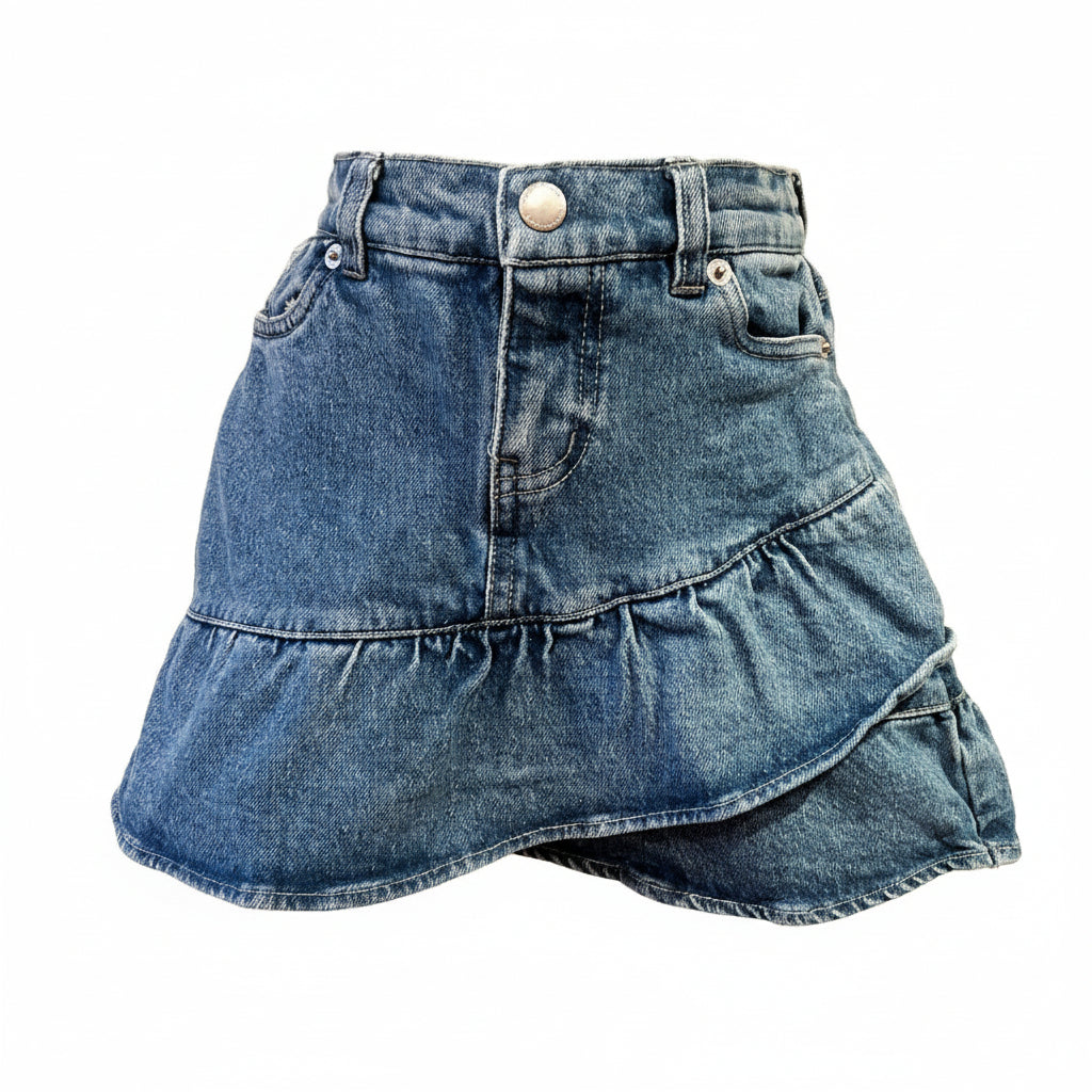Ruffle Hem Denim Skirt Size 3