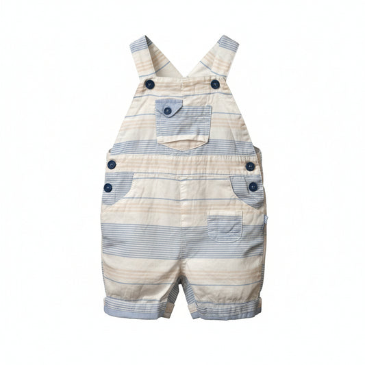 Striped Cotton Short Overalls Size 00