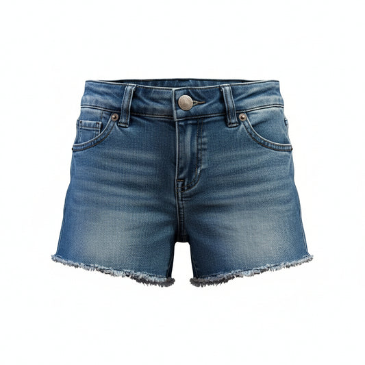 Frayed Hem Denim Shorts Size 5