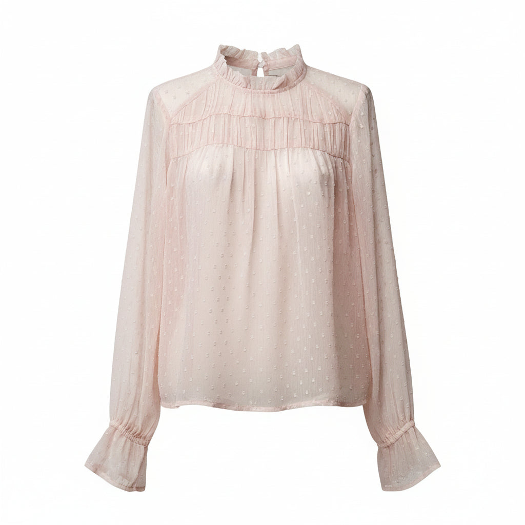 Sheer Long Sleeve Top Size 10