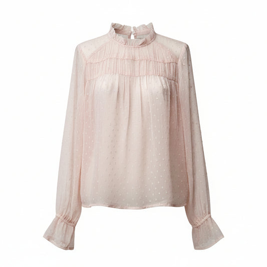 Sheer Long Sleeve Top Size 10